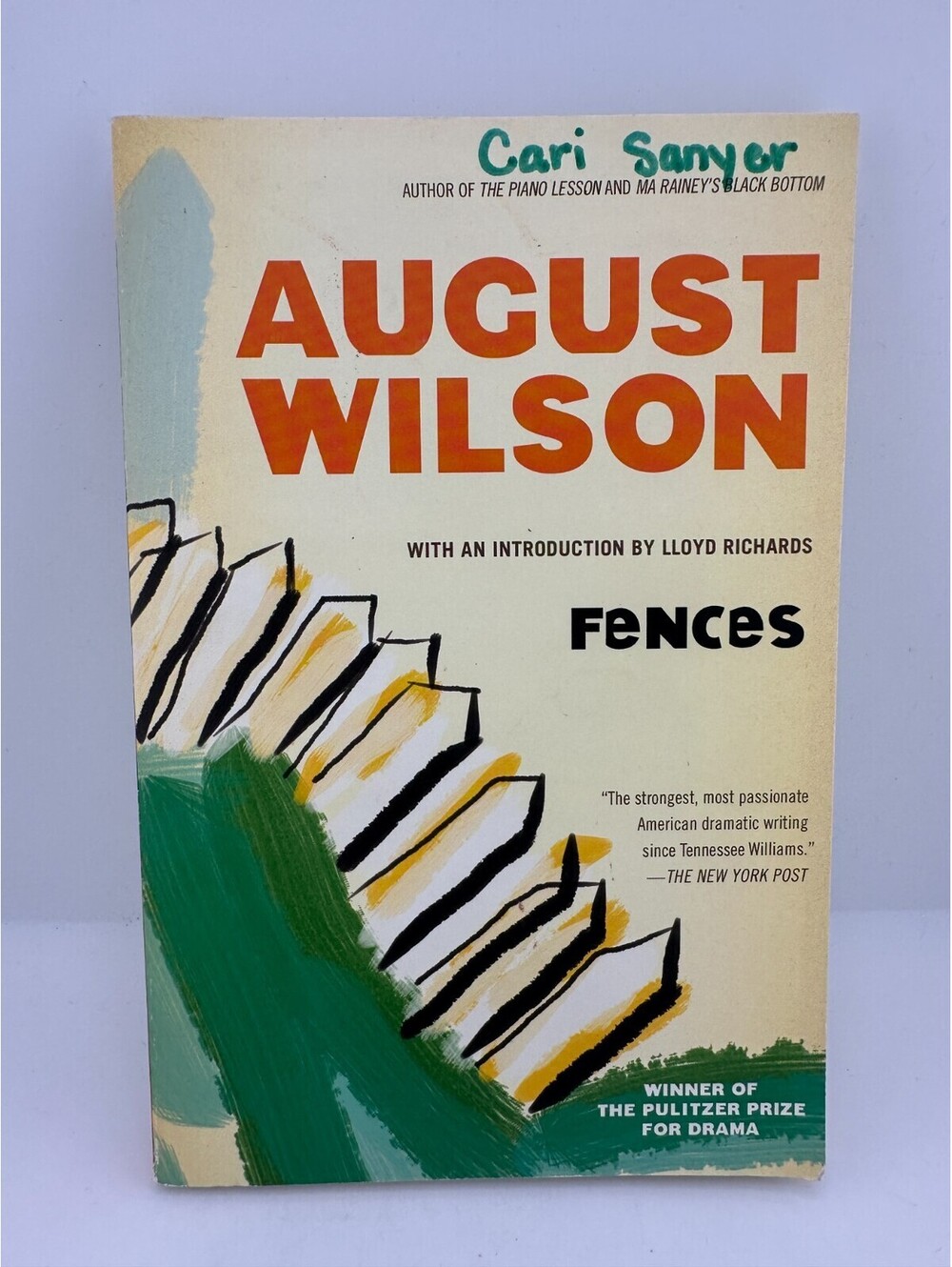 Fences August Wilson Pulitzer Prize Play Paperback 1986